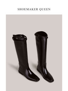 [Shoemaker Queen × Tall and Thin] Long Legs ~ Low Heel Boots\n Knight Boots below the Knee Platform Long Boots