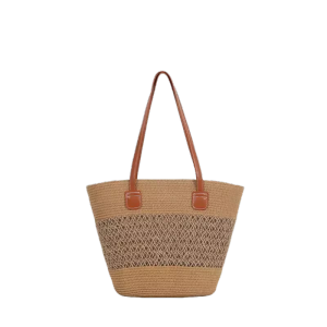 Túi Xách Đeo Vai Đơn Giản Giản Đơn Giản Bằng Rơm Dệt Cho Đi Biển Mùa Hè Túi Xách Bằng Vải Polyester Mềm Mại Dùng Hàng Ngày