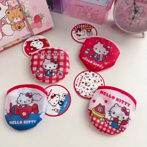 joytop | Genuine Hello Kitty Folding Reflective Hand Fans Sanrio Cute KT Cat Summer Collapsible Handheld Fan for Photography Gifts