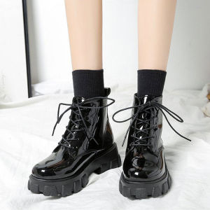 Qing Shui Store (ส่งจากไทย) รองเท้าบูทมาร์ติน ส้นหนา แฟชั่นฤดูใบไม้ผลิ และฤดูร้อน สําหรับผู้หญิง