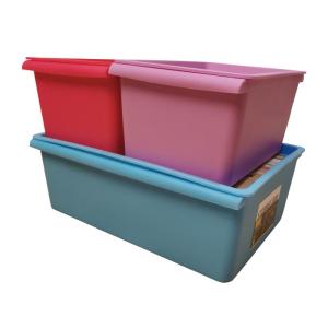 Red Plastic Food Grade Storage Box with Cover Snack Organizer Box Colorful Storage Box Home Office Cosmetic Jewelry Bedroom