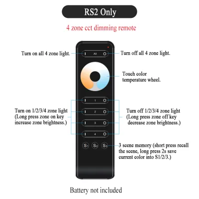MJJC | Tuya Zigbee 2CH LED Controller 12V 24V COB CCT WW CW LED Strip Dimmer RF 2.4G Wireless Remote Smart Life APP Control WZ1