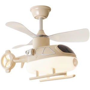 FANCY LAMP CLUB | Cartoon Plane Design Child Bedroom Ceiling Fan Light