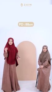 Zain - Jilbab syari jumbo Khimar Syari Terbaru Kerudung Oval Jumbo Bahan Good Jersey Korea