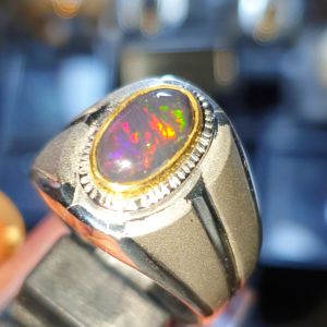 cincin kalimaya black opal banten