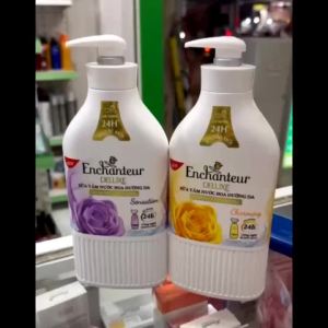 Sữa tắm hương nước hoa Enchanteur vàng tím NL388 dạng gel dưỡng da mềm mịn lưu hương lâu 650g
