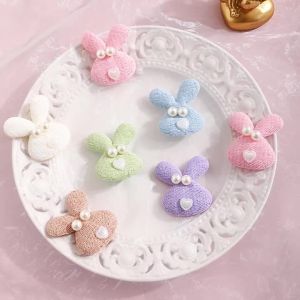 10Pcs Embroidery Fabric Rabbit Net Yarn Flower For DIY Craft Clothing Supplies Wedding Bride Decoration Gifts Decor Accessories