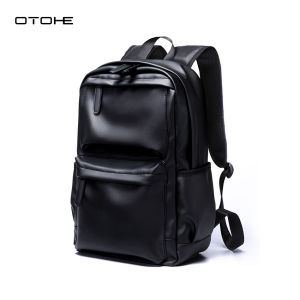 OTOHE กระเป๋าเป้สะพายหลังผู้ชายแฟชั่นใช้ได้ทั้งชายและหญิงกระเป๋าเป้สะพายหลังแล็ปท็อปแบบพกพากระเป๋าสะพาย PU นิ่มกระเป๋าโน้ตบุ๊กกระเป๋าเดินทางสำหรับธุรกิจกระเป๋านักเรียนแฟชั่นสำหรับเดินทางไปเรียนธุรกิจ