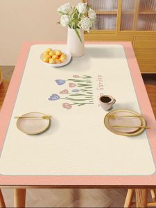 Simple Ins Style PVC Tablecloth Waterproof Stain Resistant No Washing Required Clean with a Wipe Luxury Heat Resistant Table Mat