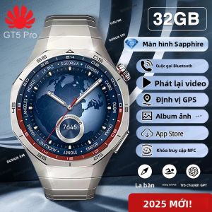 Đồng Hồ Thông Minh GT5 Pro 32GB Bộ Nhớ Màn Hình AMOLED Chống Nước Dây Đeo Thể Thao Tích Hợp NFC GPS Gọi Video & Theo Dõi Sức Khỏe Dành Cho Nam