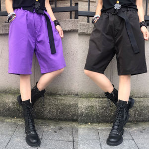 High Waist Wide Leg Short Pants Womens Hong Kong Style Casual Five-Quarter Straight Leg Trendy Summer New Arrival