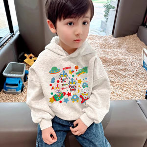 Autumn Winter Fleece Lined Hoodie Cartoon Superhero Design for Boys Baby Toddler Kids Warm Comfortable Cotton Pullover Sweatshirt