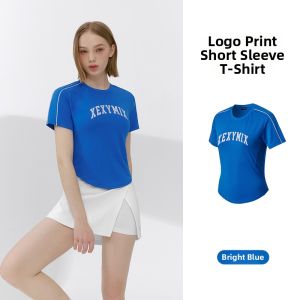 Printed Color Block Women T-Shirt