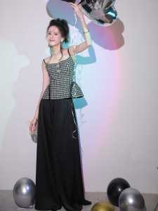 Elegant Black White Plaid Strap Vest Top High Waist Wide Leg Satin Pants Summer New Arrival Womens Fashion Polyester Fiber