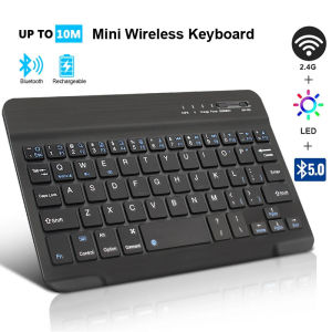 Kebidumei | Bluetooth Wireless Keyboard Mini Keyboard For MacBook iPad  2.4G Rechargeable Gaming Receiver For Android iOS Windows