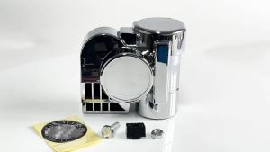 Còi Điện Kép 150DB Đa Năng Nhỏ Gọn 12V Âm Thanh Mạnh Mẽ Mạ Crôm Dành Cho Xe Máy Ô Tô Thuyền Xe ATV