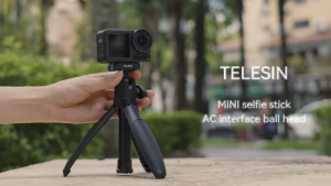 TELESIN Magnetic Quick Release Mini Tripod Selfie Stick Base Stand for DJI Osmo 360 Action 5 4 3 Camera