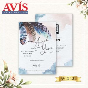 (Isi 100 pcs) Blangko Kertas Undangan Pernikahan AVIS 121 Harga Termurah Gratis File Setting