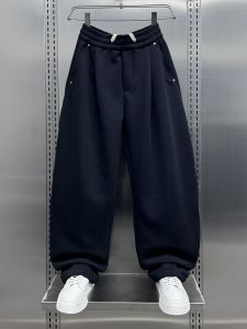 Fashionable Casual Harlan Pants Mens Loose Wide Leg Pure Color Long Trousers Cool Sweatpants Knife Edge Pants Autumn Winter