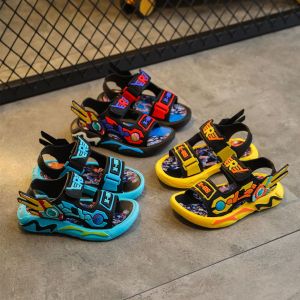 Boys Sandals 2025 New Summer Lightweight Wear resistant Soft Bottom Little Boys Beach Shoes Childrens Shoes