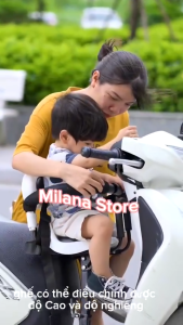 Ghế Ngồi Xe Máy Cho Bé Milana - Ghế Trước Đi Xe Ga Xe Đạp Điện Có Vòng Bảo Vệ An Toàn Cho Trẻ Lead Vision Vespa SH (1)