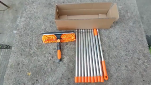 COD  445cm Window Squeegee Cleaning Washing Tool Kit with Extension Pole 2 in 1 Squeegee for Window