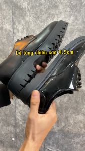 Giày Chunky Derby da thời trang MĐ G1112 da lì chống nhăn đế cao 45cm