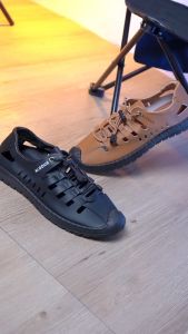 StyleHub Leather Flip Flop | Sepatu Aldous Casual Kulit Flip Flop - Hitam Coklat Kasual M 01