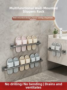 MANJIELI | Wall Mounted No Drill Water Drainage Rack