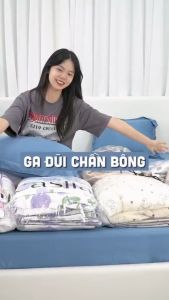 Sét ga gối trần bông Cottong đũi dệt bông xơ đậu lành kèm 2 vỏ gốiBộ ga gối 3 Món trần bông kt m6-m8-2m2 Nhiều màu đẹp