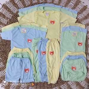 paket hemat baju celana bayi baru lahir 18pcs seri pastel/perlengkapan bayi baru lahir/18pcs 9stel