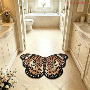 VIKAMA Không Đều Hình Bướm Da Báo Thảm Chống Trơn Trượt Hiện Đại Thảm Polyester Cho Lối Vào Ban Công Phòng Ngủ Trang Trí Nhà