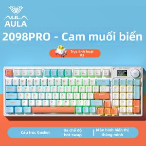 AULA | Bàn Phím Cơ Chơi Game Đa Chế Độ Hoán Đổi Nhanh Có Thể Tùy Chỉnh với Màn Hình Hiển Thị
