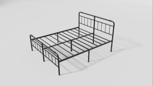 Ayo Iron Bed Frame Metal Bed Frame Assemble Twin Bed High Load-Bearing Bed Single/Double/Queen/King Size