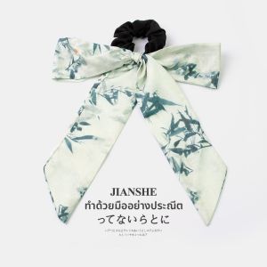 ยางรัดผมลายหมอกน้ำสไตล์จีนโบราณ ยางรัดผมลายผีเสื้อ ยางรัดผมลายหางม้า ยางรัดผมสำหรับผู้หญิง ยางรัดผมสไตล์จีนโบราณ ที่คาดผมสไตล์จีนโบราณ