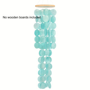 Double-Hole Bead Wind Chime - Handmade Shell Decorative Wind Catcherfor Wedding & Party Decorations(No wooden board circle)