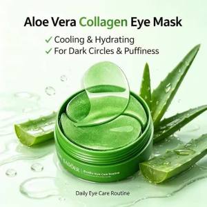 Mặt Nạ Mắt Collagen Lô Hội SADOER 60 Miếng 30 Cặp Dưỡng Ẩm Vùng Da Quanh Mắt Làm Mờ Quầng Thâm Chống Nhăn Làm Săn Chắc Da Dành Cho Mọi Giới Tính