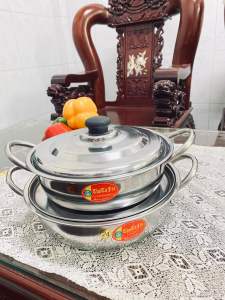 Nồi Lẩu Inox Dầy Giá Rẻ 22cm 24cm