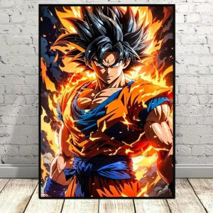 KAYOU | 5D DIY Diamond Painting Dragon Ball Goku Classic Anime Art Full Drill Rhinestone Mosaic Wall Decor Craft Kit Home Gift Frameless