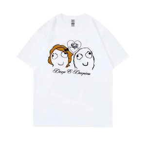 Sanrio | Cool Girl Boys Derp & Derpina Y2k Aesthetic Men Women Gothic Streetwear T-shirts 2000s Vintage Fashion Casual Harajuku T Shirts