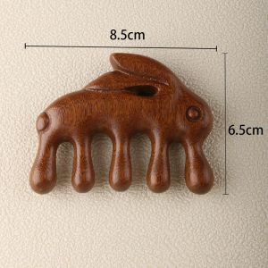 Wooden Massage Wood Massager Comb Scalp Head Oil Massager Scalp Natural Facial Sandalwood Wide Tooth Guasha