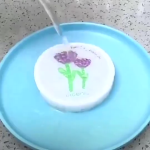 5pcs/Pack Biodegradable Wood Pulp Cellulose Compressed Cleaning Sponge Premium Kitchen Dishwashing Sponge