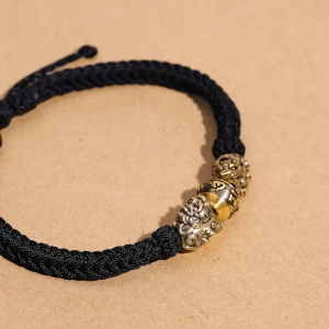 Chow Sang Sang 周生生 Noir Om Mani Padme Hum 999 Pure Gold Bracelet 24cm 94393B