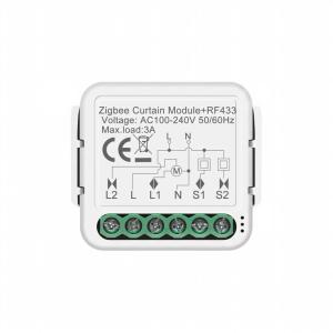 GIRIER | GIRIER Tuya ZigBee Curtain Switch Module Smart RF433 Breaker Relay Support Electric Motor Roller Shutter Blinds Alexa Hey Google