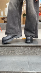 Giày chunky derby mũi cao MĐ G1326 đế đúc nguyên khối cao 5cm