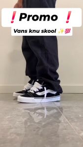 Promo!! Sepatu Vans Knu Skool Black White Untuk Pria dan Wanita Sneakers Termurah