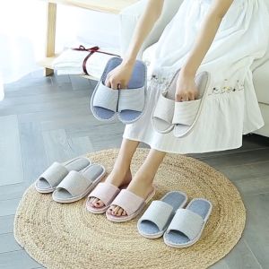 Japanese Cotton Linen Slippers: Stylish & Non-Slip Indoor Footwear