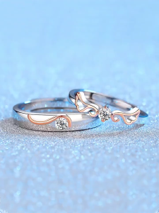 Chard Wake Cincin Couple Original Angel Wings Design Korea Fashion Perhiasan Hadiah Cincin Wanita Pria
