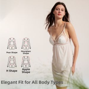 ManiForm | Delicate Straps Padded Lingerie Lace French-Style Nightgown
