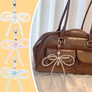 Girls Heart Beaded Bow Pendant Suitable For Phone Case Phone Chain Earphone Case Keychain Camera Chain